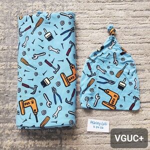 Little Sleepies OG Tools Swaddle And Hat Set